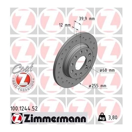 Zimmermann Brake Disc - Sport/Coated, 100124452 100124452